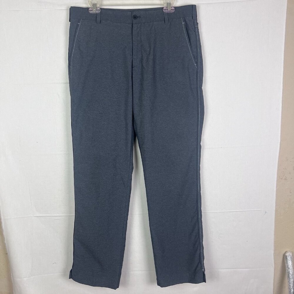 Nike Golf 35x31.5 Gray Heather Dri-Fit Lightweight‎ Pants Golfing Pockets